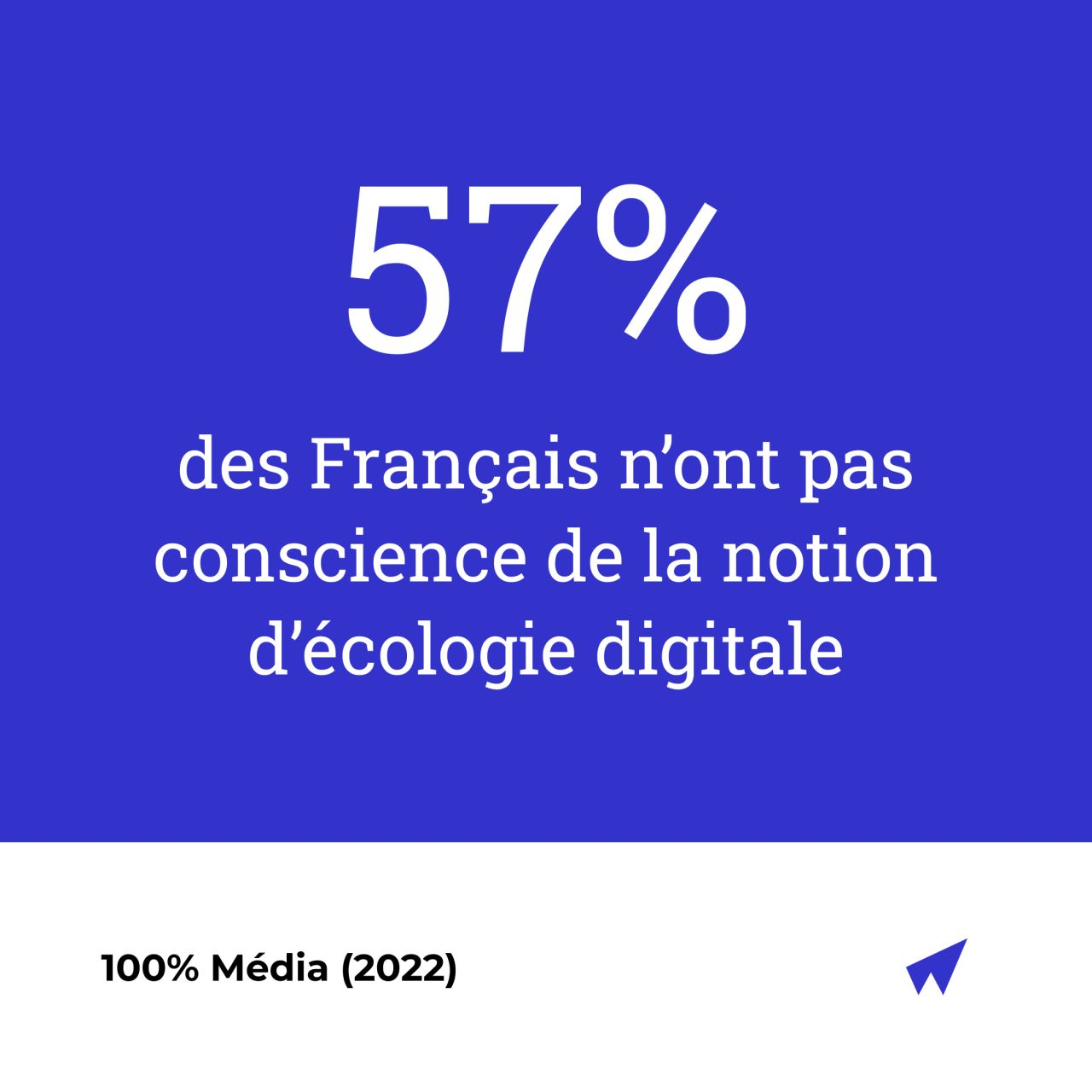 % des Français n'ont pas conscience de la notion d'écologie digitale.